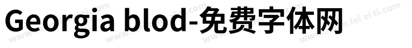 Georgia blod字体转换